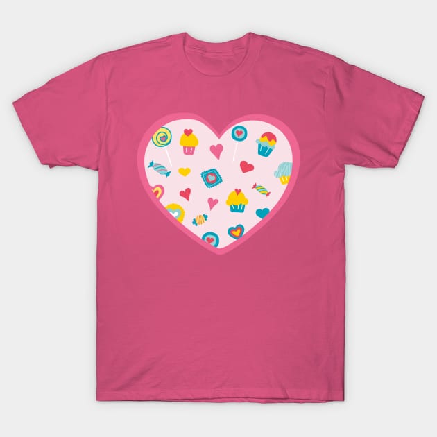 Pink sweet love T-Shirt by marufemia